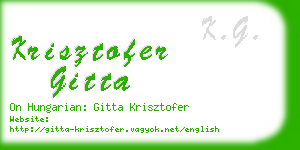 krisztofer gitta business card